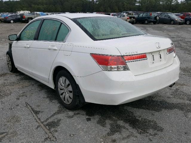 1HGCP2F33BA154416 - 2011 HONDA ACCORD LX WHITE photo 3