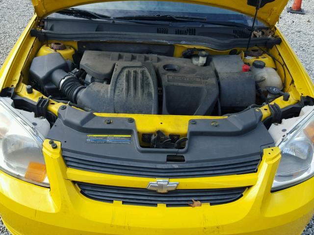 1G1AL18F887117556 - 2008 CHEVROLET COBALT LT YELLOW photo 7