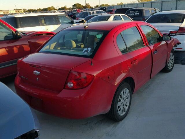 1G1AS58H497154052 - 2009 CHEVROLET COBALT LS RED photo 4