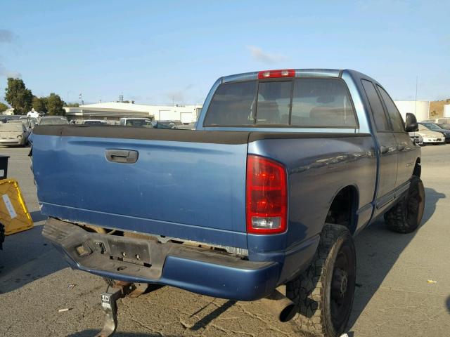 3D3KU28C74G209624 - 2004 DODGE RAM 2500 S BLUE photo 4