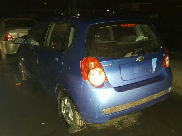 KL1TD66E79B304474 - 2009 CHEVROLET AVEO LS BLUE photo 3