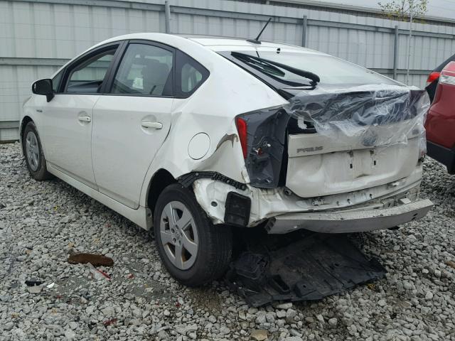 JTDKN3DU5A0010968 - 2010 TOYOTA PRIUS 白色 照片 3