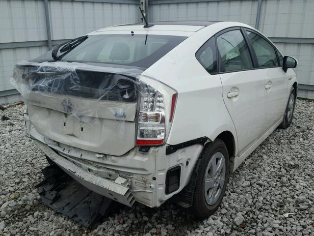 JTDKN3DU5A0010968 - 2010 TOYOTA PRIUS 白色 照片 4