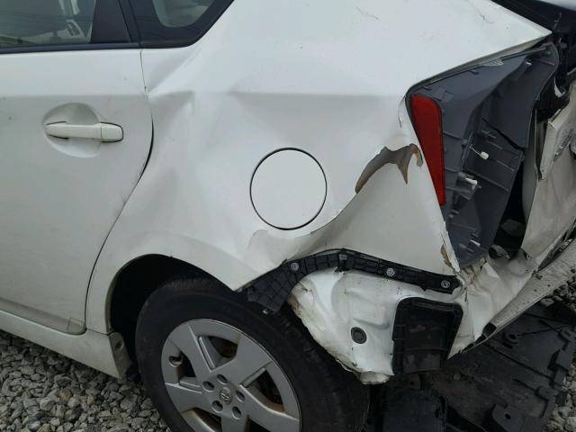 JTDKN3DU5A0010968 - 2010 TOYOTA PRIUS 白色 照片 9