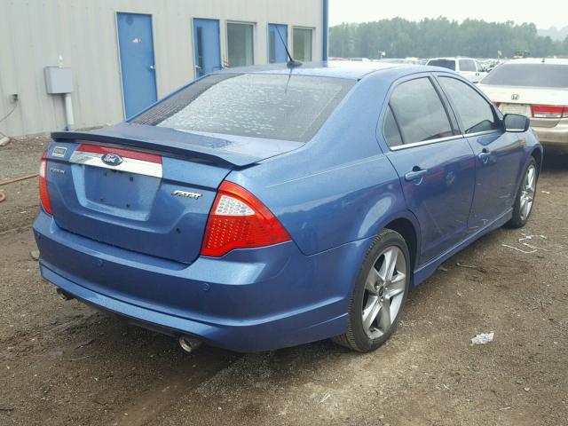 3FAHP0KC2AR103448 - 2010 FORD FUSION SPO BLUE photo 4