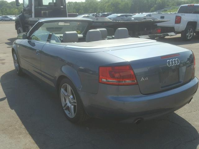 WAUDF48HX8K010596 - 2008 AUDI A4 2.0T CA GRAY photo 3