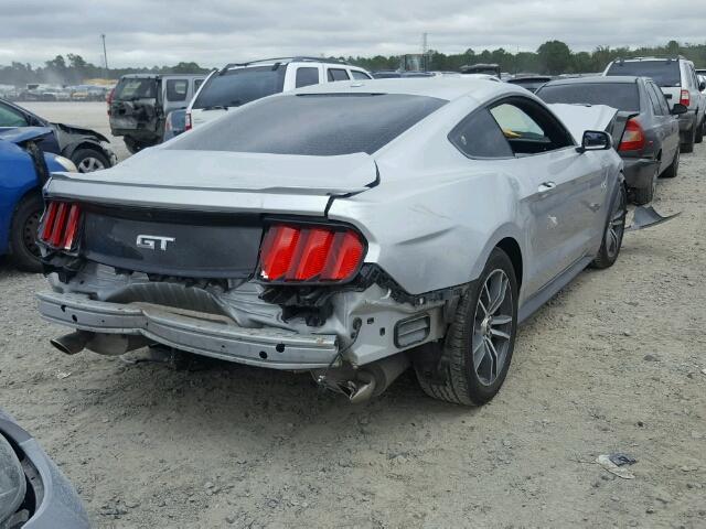 1FA6P8CF2F5369576 - 2015 FORD MUSTANG GT SILVER photo 4