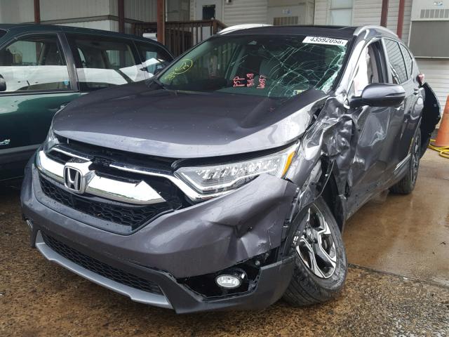 2HKRW2H93HH610557 - 2017 HONDA CR-V TOURI GRAY photo 2