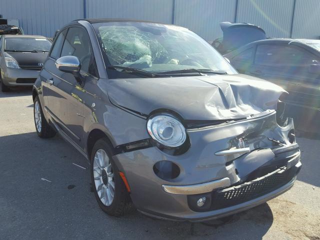 3C3CFFER6DT646470 - 2013 FIAT 500 LOUNGE GRAY photo 1