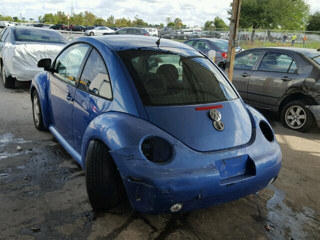 3VWCA21C9YM410557 - 2000 VOLKSWAGEN NEW BEETLE 蓝色 照片 3