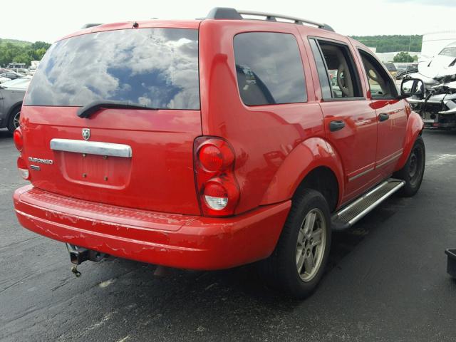 1D4HB58N56F133484 - 2006 DODGE DURANGO LI RED photo 4