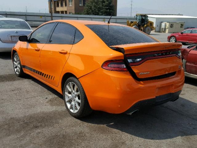 1C3CDFBH3DD261360 - 2013 DODGE DART SXT ORANGE photo 3