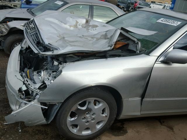 JTHBN30F620085539 - 2002 LEXUS LS 430 SILVER photo 9