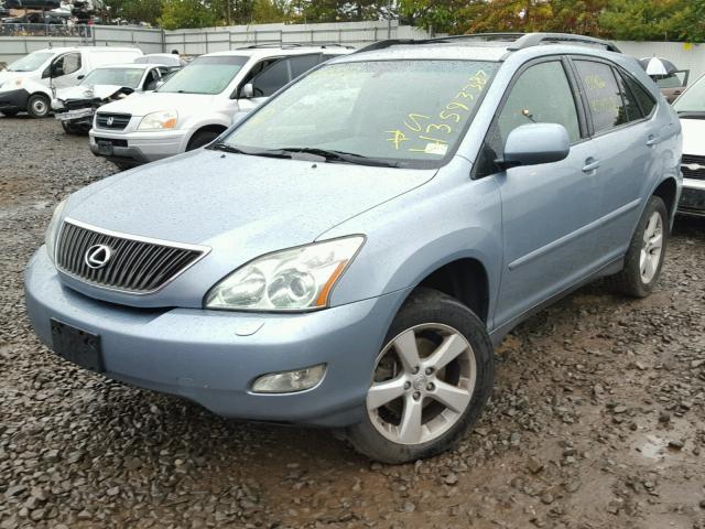 JTJHA31U040042898 - 2004 LEXUS RX 330 BLUE photo 2