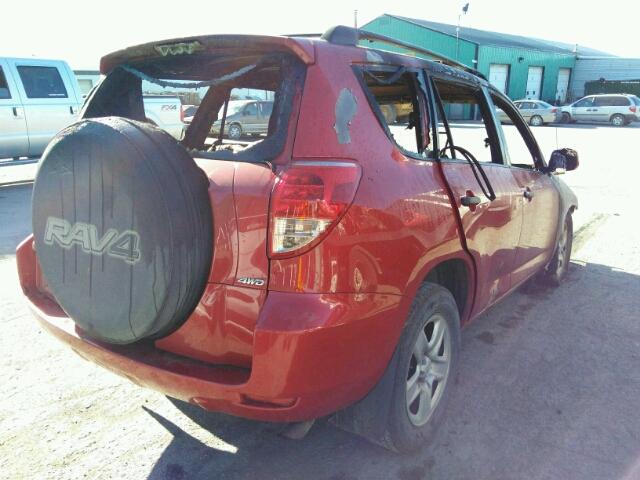 JTMBD33V975055324 - 2007 TOYOTA RAV4 RED photo 4