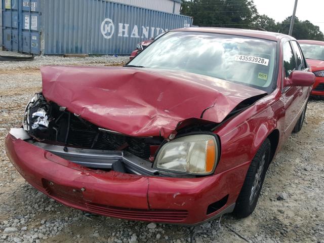 1G6KE54Y03U269168 - 2003 CADILLAC DEVILLE DH RED photo 2