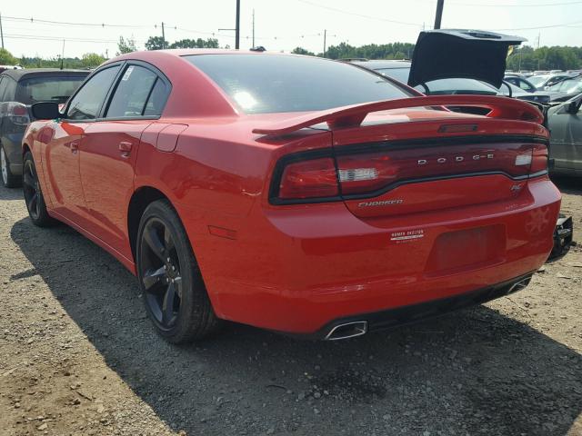 2C3CDXCT5EH277931 - 2014 DODGE CHARGER R/ RED photo 3
