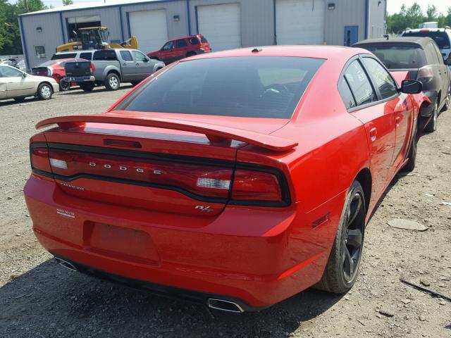 2C3CDXCT5EH277931 - 2014 DODGE CHARGER R/ RED photo 4