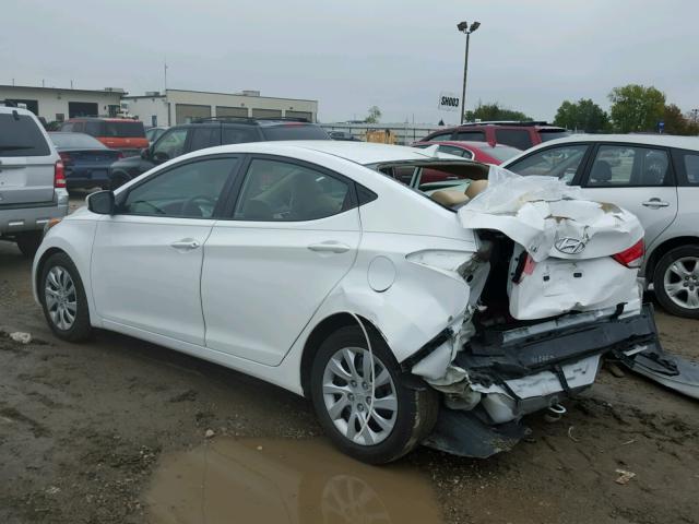 5NPDH4AE7DH193848 - 2013 HYUNDAI ELANTRA WHITE photo 3