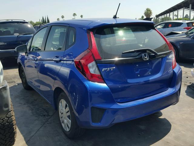 3HGGK5H53HM713555 - 2017 HONDA FIT LX BLUE photo 3