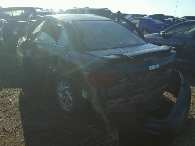 1G2NF52E82M509733 - 2002 PONTIAC GRAND AM S BLACK photo 3