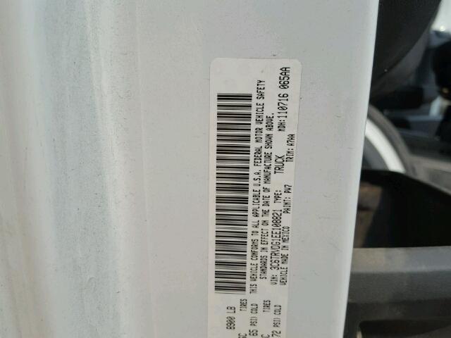 3C6TRVDG1EE108821 - 2014 RAM PROMASTER 白色 照片 10