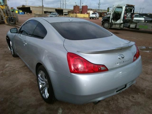 JNKCV64F69M651105 - 2009 INFINITI G37 SILVER photo 3