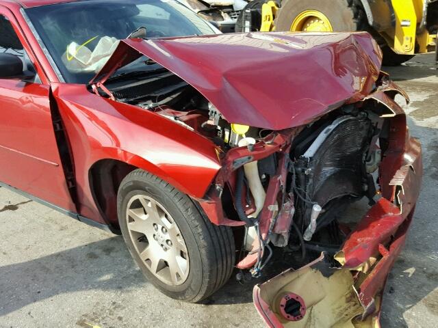 2B3KA43G47H749641 - 2007 DODGE CHARGER SE RED photo 9