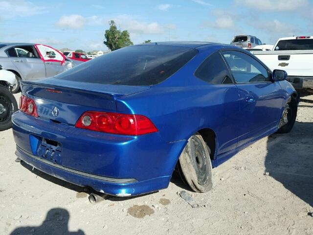 JH4DC53015S006045 - 2005 ACURA RSX TYPE-S BLUE photo 4
