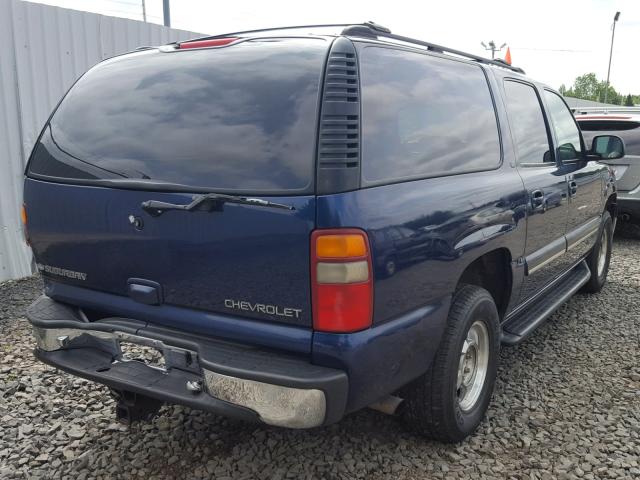 3GNFK16T81G154049 - 2001 CHEVROLET SUBURBAN K BLUE photo 4