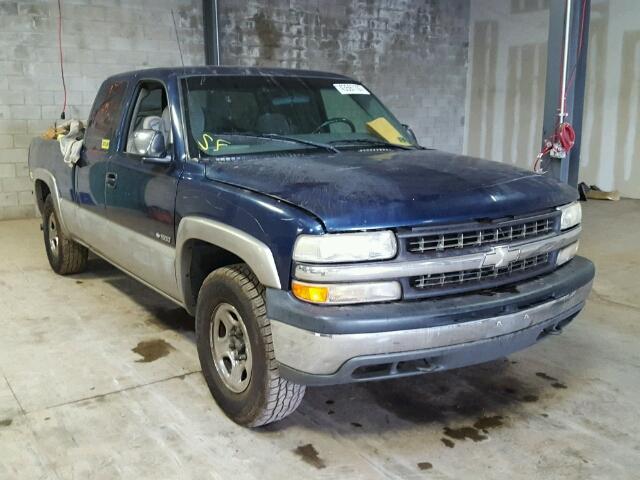 1GCEK19T9YE209190 - 2000 CHEVROLET SILVERADO BLUE photo 1