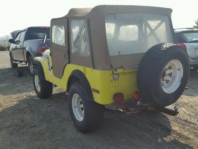 J4F835TH91438 - 1974 JEEP CJ-5 YELLOW photo 3