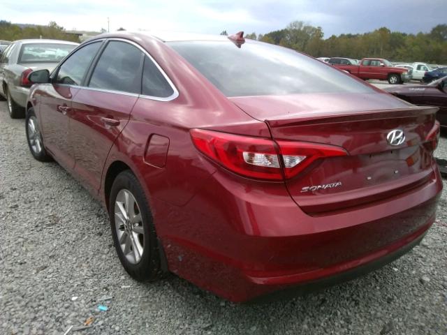 5NPE24AF6GH404265 - 2016 HYUNDAI SONATA SE RED photo 3