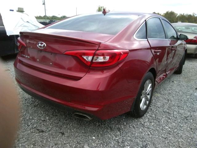 5NPE24AF6GH404265 - 2016 HYUNDAI SONATA SE RED photo 4