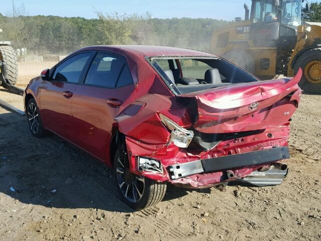 5YFBURHE7HP729373 - 2017 TOYOTA COROLLA L RED photo 3