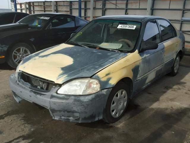 2HGEJ661XYH560915 - 2000 HONDA CIVIC BASE BLUE photo 2