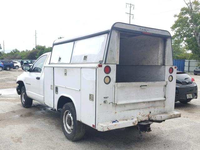 3D7KA26D14G221027 - 2004 DODGE RAM 2500 S WHITE photo 3