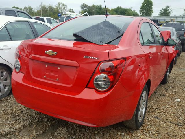1G1JA5SH0E4134050 - 2014 CHEVROLET SONIC LS Կարմիր լուսանկար 4