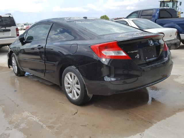 2HGFG3B19CH502505 - 2012 HONDA CIVIC EXL 黑色 照片 3