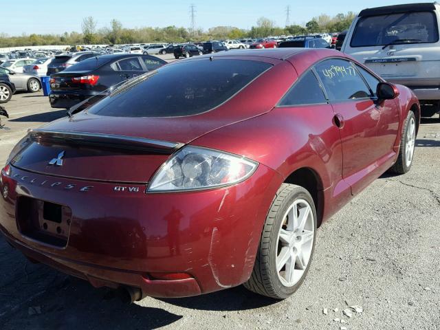 4A3AK34T96E003945 - 2006 MITSUBISHI ECLIPSE GT RED photo 4