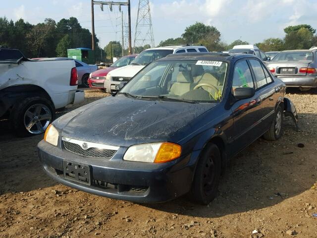 JM1BJ2221X0184570 - 1999 MAZDA PROTEGE DX BLUE photo 2