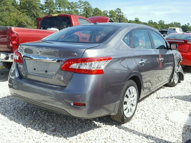 3N1AB7AP9FY299783 - 2015 NISSAN SENTRA GRAY photo 4