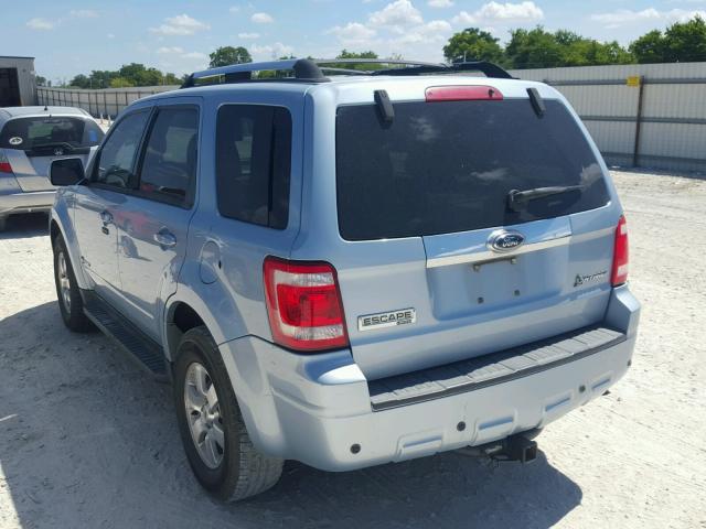 1FMCU49349KB94728 - 2009 FORD ESCAPE HYB BLUE photo 3