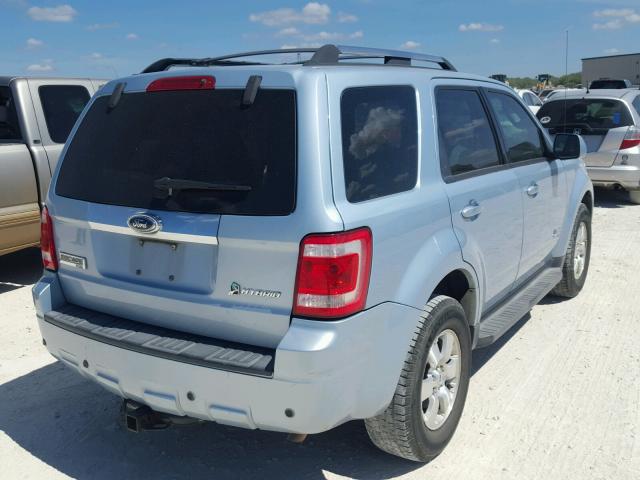 1FMCU49349KB94728 - 2009 FORD ESCAPE HYB BLUE photo 4