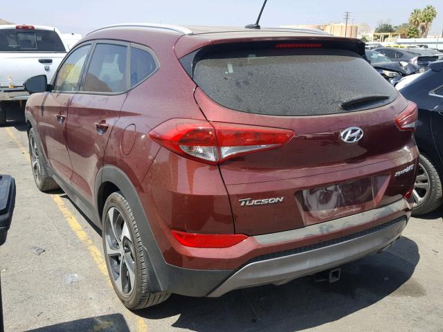 KM8J33A27GU121961 - 2016 HYUNDAI TUCSON LIM MAROON photo 3