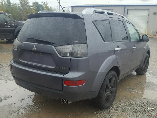 JA4MT41X27Z000285 - 2007 MITSUBISHI OUTLANDER GRAY photo 4