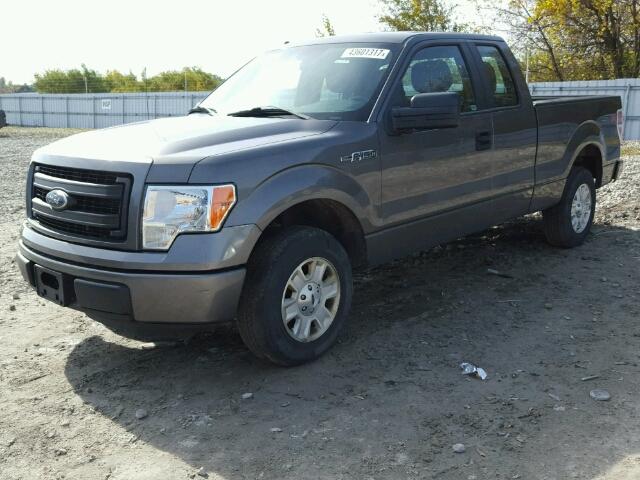 1FTFX1CF8DKE68547 - 2013 FORD F150 SUPER GRAY photo 2