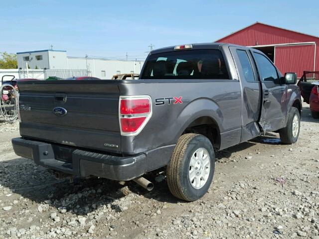 1FTFX1CF8DKE68547 - 2013 FORD F150 SUPER GRAY photo 4