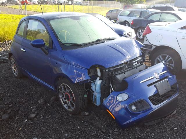 3C3CFFBR6CT110329 - 2012 FIAT 500 SPORT BLUE photo 1