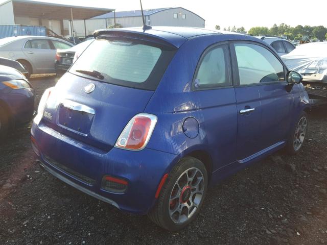 3C3CFFBR6CT110329 - 2012 FIAT 500 SPORT BLUE photo 4